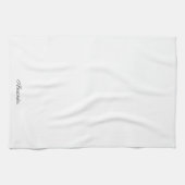 Modern Weiße Vorlage, Schwarze Schrift Geschirrtuch (Horizontal)