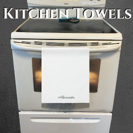 Modern Weiße Vorlage, Schwarze Schrift Geschirrtuch