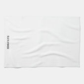 Modern Weiße Vorlage, Schwarze Schrift Geschirrtuch (Horizontal)