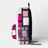 Modern weißer Rucksack mit rosa und Lila (Rechts)