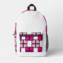 Modern weißer Rucksack mit rosa und Lila
