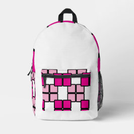 Modern weißer Rucksack mit rosa und Lila