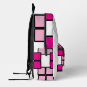 Modern weißer Rucksack mit rosa und Lila (Links)