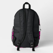 Modern weißer Rucksack mit rosa und Lila (Rückseite)
