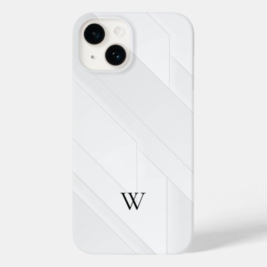 Modern weißes Muster Case-Mate iPhone Hülle (Rückseite)