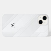 Modern weißes Muster Case-Mate iPhone Hülle (Rückseite (Horizontal))