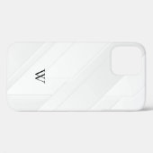 Modern weißes Muster Case-Mate iPhone Hülle (Rückseite (Horizontal))