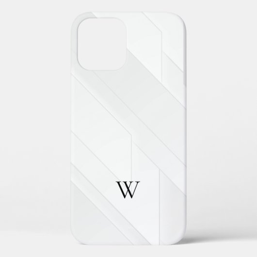 Modern weißes Muster Case-Mate iPhone Hülle (Rückseite)