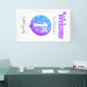 Modern Welcome Balloon Baby Girl 1. Geburtstag Banner (Messeveranstaltung)