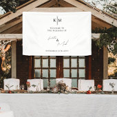 Modern Welcome To Our Wedding Reception Banner