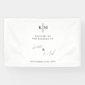 Modern Welcome To Our Wedding Reception Banner (Horizontal)