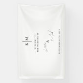 Modern Welcome To Our Wedding Reception Banner (Vertikal)