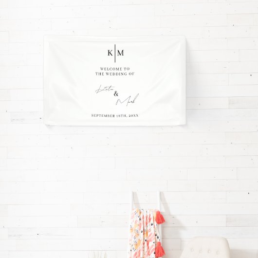 Modern Welcome To Our Wedding Reception Banner (InSitu)