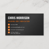 Modern Welder Welding Fabricator Visitenkarte (Rückseite)