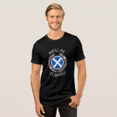 Modern We'll Be Coming | Scotland Flag Badge Tri-Blend Shirt (Vorderseite voll)