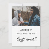 Modern Werden Sie meine Trauzeuge-Fotokarte Einladung (Vorderseite)