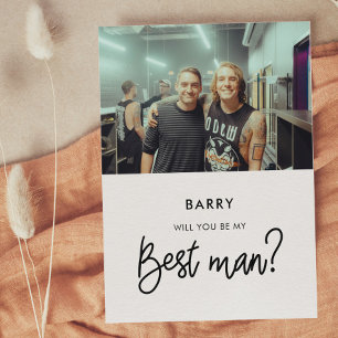 Modern Werden Sie meine Trauzeuge-Fotokarte Einladung