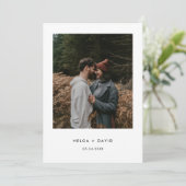 Modern We're Eloping Photo Wedding Einladung (Stehend Vorderseite)