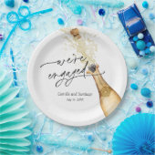 Modern We're Engaged Party Paper Plate Pappteller (Party)