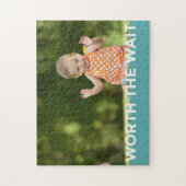 Modern wert die Wartezeit - Adoption, neues Baby Puzzle (Vertikal)