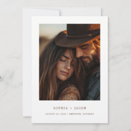 Modern Western Photo Boots Save the Date  Einladung
