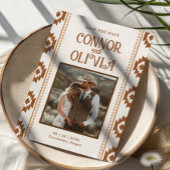 Modern Western Photo Save the Date Card Einladung