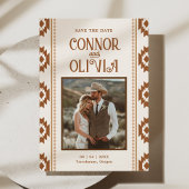 Modern Western Photo Save the Date Card Einladung