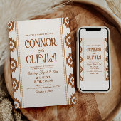 Modern Western Photo Wedding Invitation Einladung