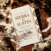 Modern Western Wedding Invitation Einladung