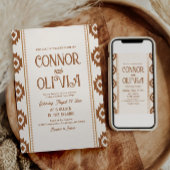 Modern Western Wedding Invitation Einladung