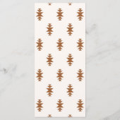 Modern Western Wedding Menu Menükarte (Rückseite)