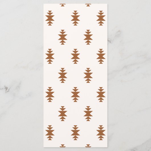 Modern Western Wedding Menu Menükarte (Rückseite)