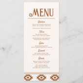 Modern Western Wedding Menu Menükarte (Vorderseite)