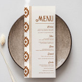 Modern Western Wedding Menu Menükarte