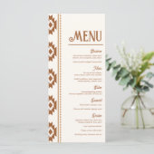 Modern Western Wedding Menu Menükarte (Stehend Vorderseite)