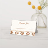 Modern Western Wedding Place Card  Platzkarte (Vorderseite)