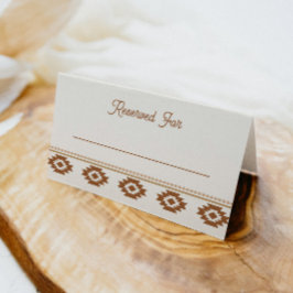 Modern Western Wedding Place Card  Platzkarte