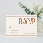 Modern Western Wedding RSVP Card (Stehend Vorderseite)