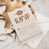 Modern Western Wedding RSVP Card