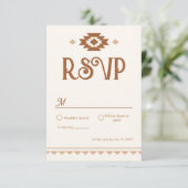 Modern Western Wedding RSVP Card (Stehend Vorderseite)