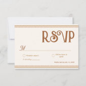 Modern Western Wedding RSVP Card Karte (Vorderseite)