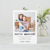 Modern Weve Moved Foto Neue Zuhause Ankündigung (Stehend Vorderseite)