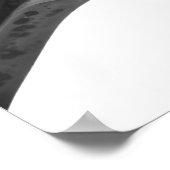 Modern Whale Shark Portrait Schwarz-weiß Poster (Ecke)