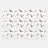 Modern Whale Thema Party Geschenk Geschenkpapier Set (Vorderseite)