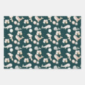 Modern Whale Theme Party Gift Geschenkpapier Set (Vorderseite 3)