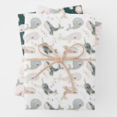 Modern Whale Theme Party Gift Geschenkpapier Set (Beispiel)