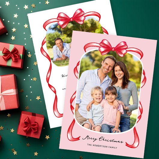 Modern Whimsical Bow Kurven 2 Foto Weihnachten