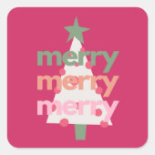 Modern Whimsical Colorful Christmas Stickers (Vorderseite)