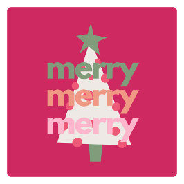 Modern Whimsical Colorful Christmas Stickers