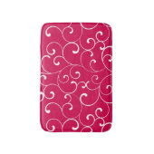 Modern Whimsical Curls Himbeere Badematte (Vorderseite Vertikal)
